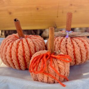 “Cozy Crochet Pumpkin Trio”