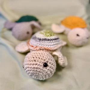 Handmade Crochet Turtle Plushie – Soft Amigurumi Stuffed Animal (Multiple Colors)